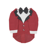 Maroon Dog Tuxedo Suit with Bow Tie | Floof & Co