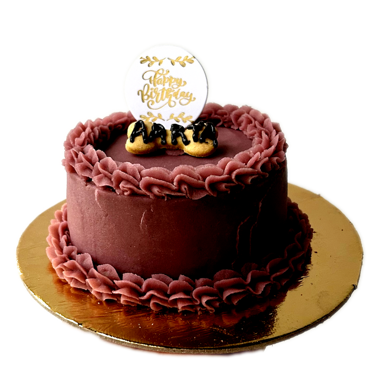Round Shape Cake for Dogs & Puppies - Birthday/Celebration