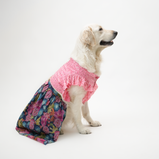 Floral Lehenga for Dogs – Pink & Purple Designer Pet Outfit | Festive Wear for Female Dogs – Floof & Co