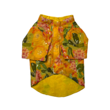 Embroidered Dog Kurta – Yellow Silk Festive Wear for Dogs | Floof & Co