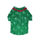 Patola Print Dog Kurta – Green Ethnic Wear for Male Dogs | Floof & Co