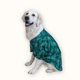 Peacock Print Dog Shirt – Elegant Green Printed Shirt for Dogs | Floof & Co