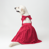Cherry Red Satin Dog Dress for Female Dogs | Luxury Designer Party Outfit – Floof & Co