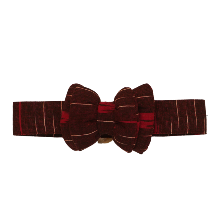 Red Ikat Collar with Bow