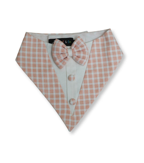 Pastel Peach Tux Bandana