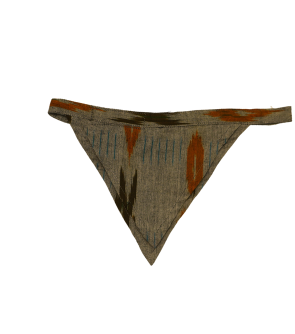 Grey Ikat Bandana
