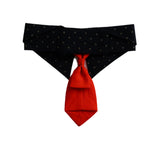 Black & Red Silk Tie Collar
