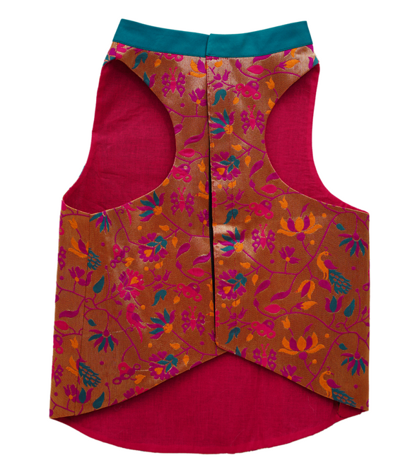 Pink & Blue Floral Sherwani