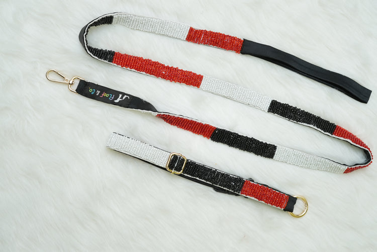 Tricolor Leash & Collar- Floofandco Luxury Premium Dog Leash and Collar for Small Medium and Large Dogs