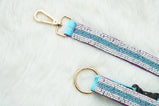 Cyan Pearl Leash & Collar - Blue & White- Floofandco Luxury Premium Dog Leash and Collar for Small Medium and Large Dogs