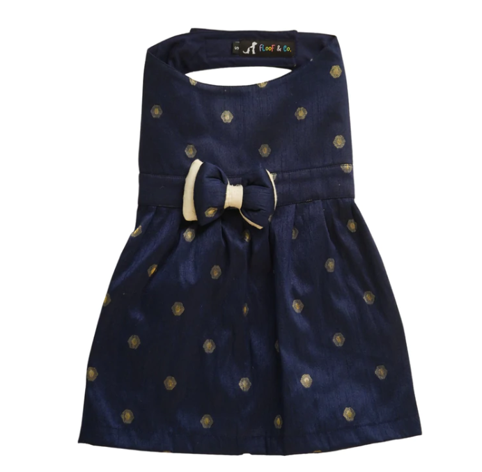 Navy Blue Silk Frock