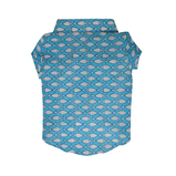 Blue Cotton Shirt - Fish Print