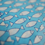 Blue Cotton Shirt - Fish Print