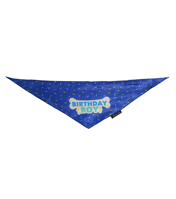 Birthday Boy Dog Bandana – Blue Party Bandana for Male Dogs | Floof & Co