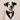 Floof & Co Ikat Tux Bandana - Black & Maroon Bow
