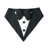 Classic Tux Bandana for Dogs – Black & White Formal Bow Tie Bandana | Floof & Co
