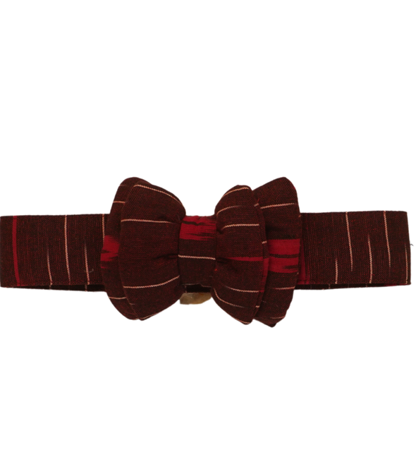 Red Ikat Collar with Bow