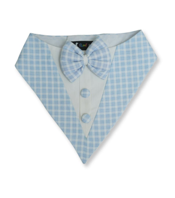 Pastel Blue Tux Bandana