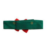 Green Silk Collar with Red Bow