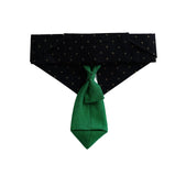 Black & Green Silk Tie Collar