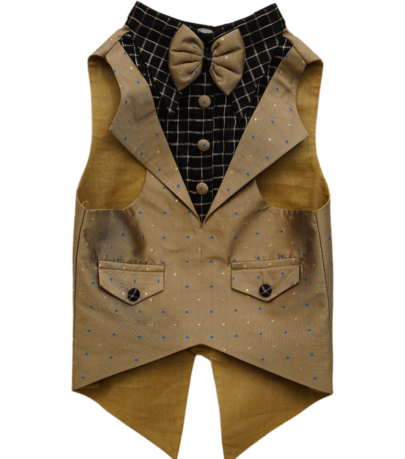 Khaki & Black Tuxedo