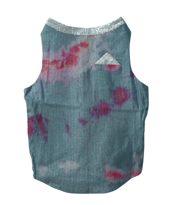 Grey & Pink Tie and Dye Sherwani