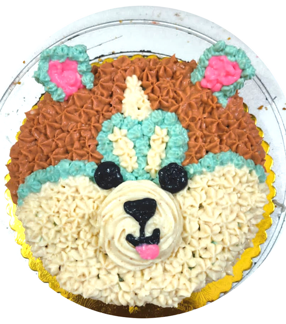 Face Shape Cake for Dogs & Puppies - Birthday/Celebration
