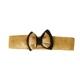 Gold Silk Collar with Bow