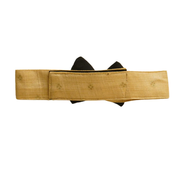 Gold Silk Collar with Bow