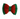 Green & Red Bow with Band