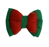 Green & Red Bow with Band