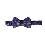 Blue Ikat Collar with Bow